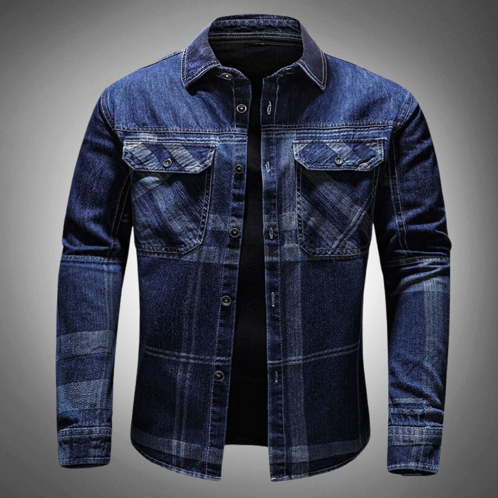 Luke - Stilvolle und Lässige Jeansjacke für den Herbst für Herren