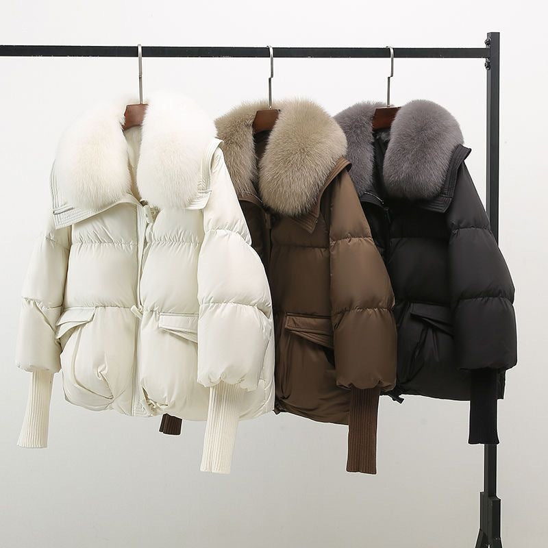Eliza | Glamouröse Kunstfellkragen Damen Daunenjacke