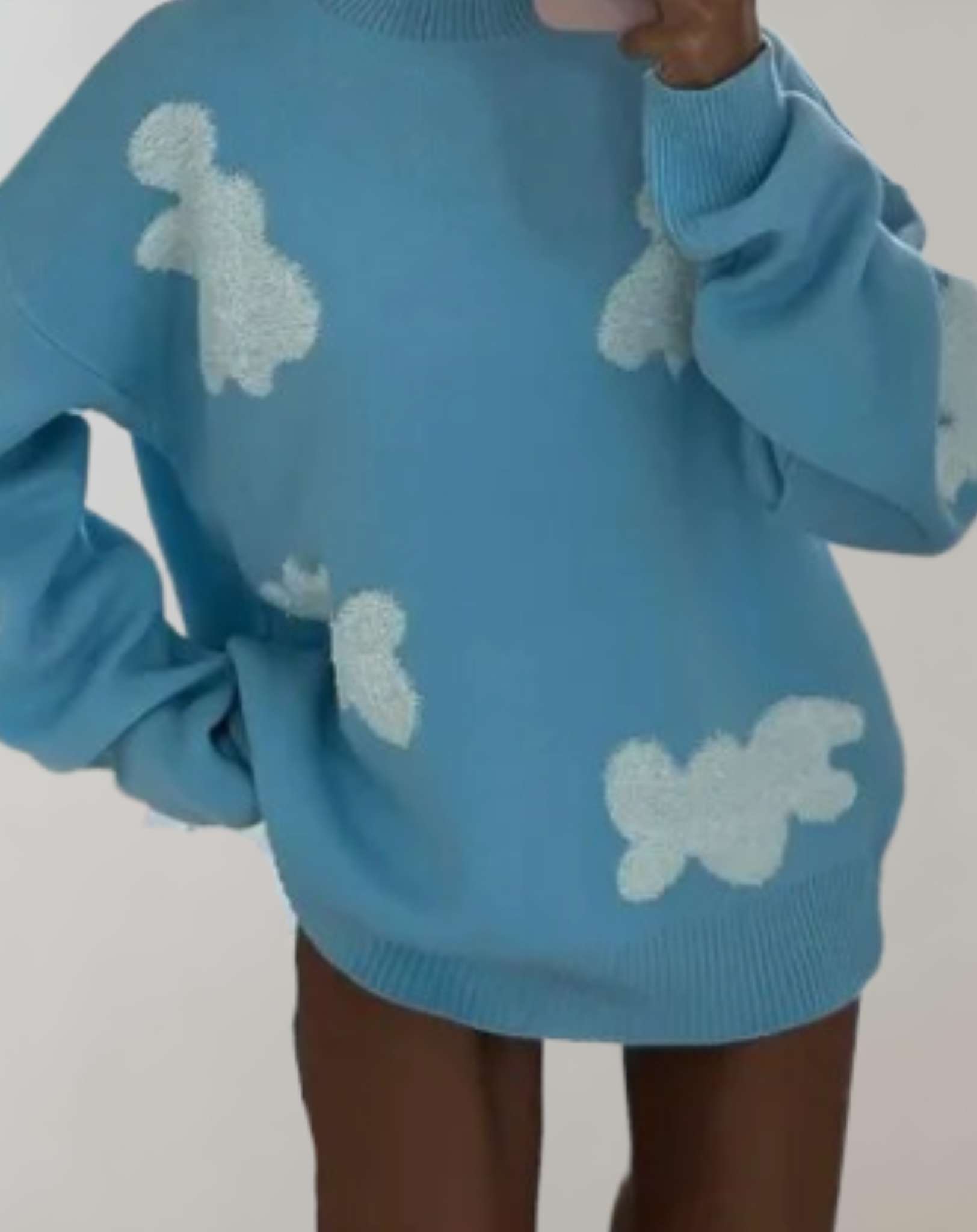 Vergie - Übergroßer Pullover mit Rundhalsausschnitt