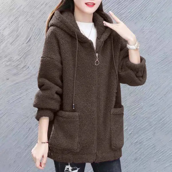 Magda | Gemütliche Fleecejacke mit Kapuze für Frauen