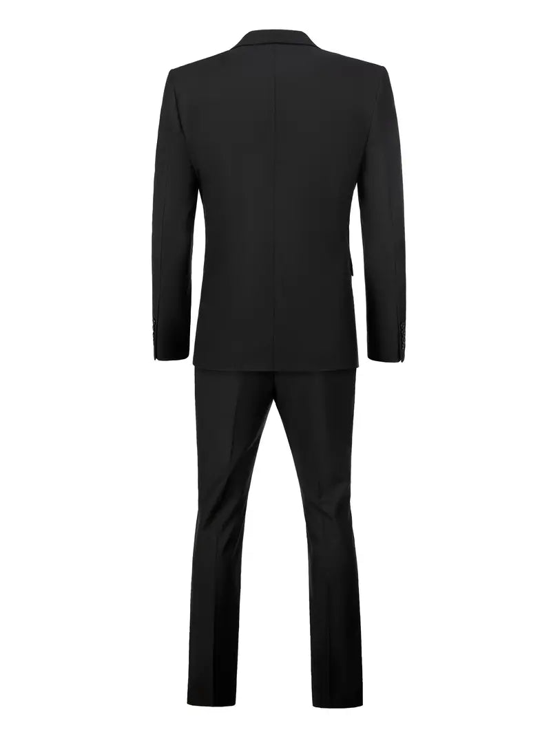 Formales 2-teiliges Anzug-Set Blazer und Hose mit zwei Knöpfen