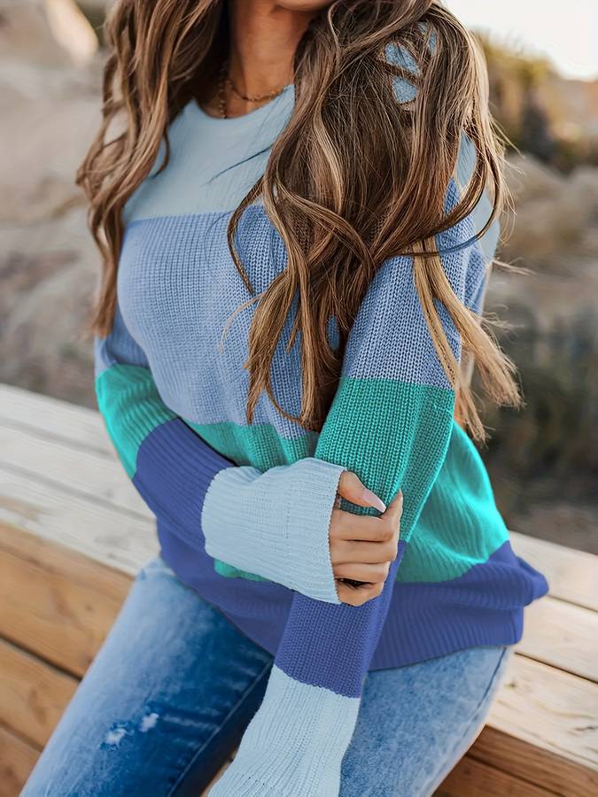 Debbie - Schicker Winter Stilvolle Gestreifte Pullover für Damen