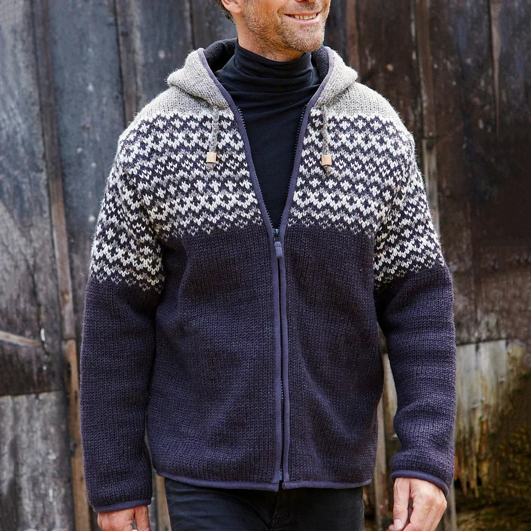 Wessel - Herren Strickjacke mit Kapuze