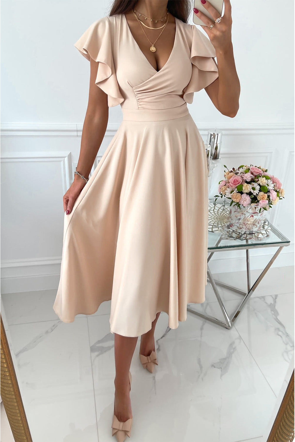 Sophee | Elegantes Sommer-V-Ausschnitt-Kleid