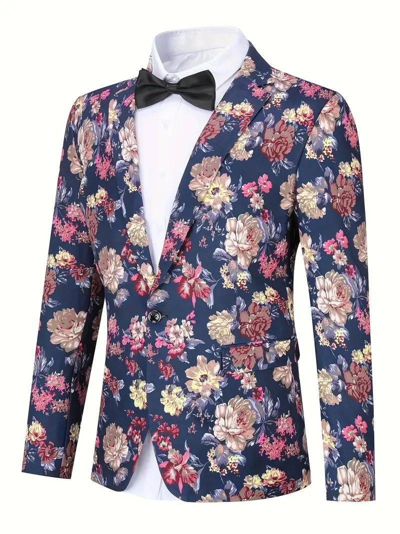Jacke und Hose mit Blumenmuster, 2-teiliges Anzug-Set