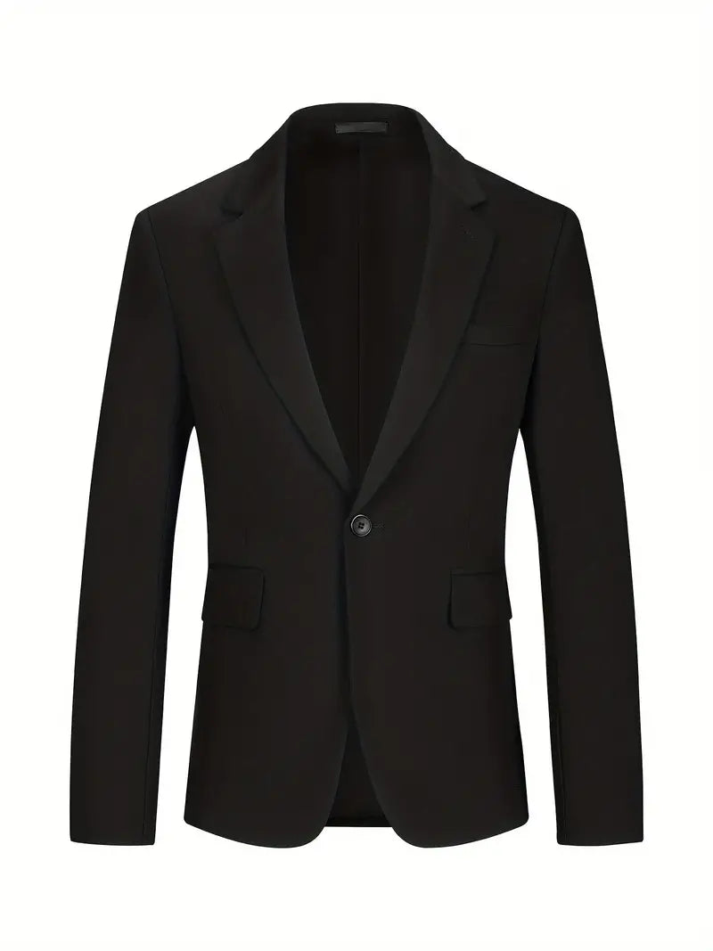 Schmal geschnittene Reversjacke mit Taschen und feste Hose