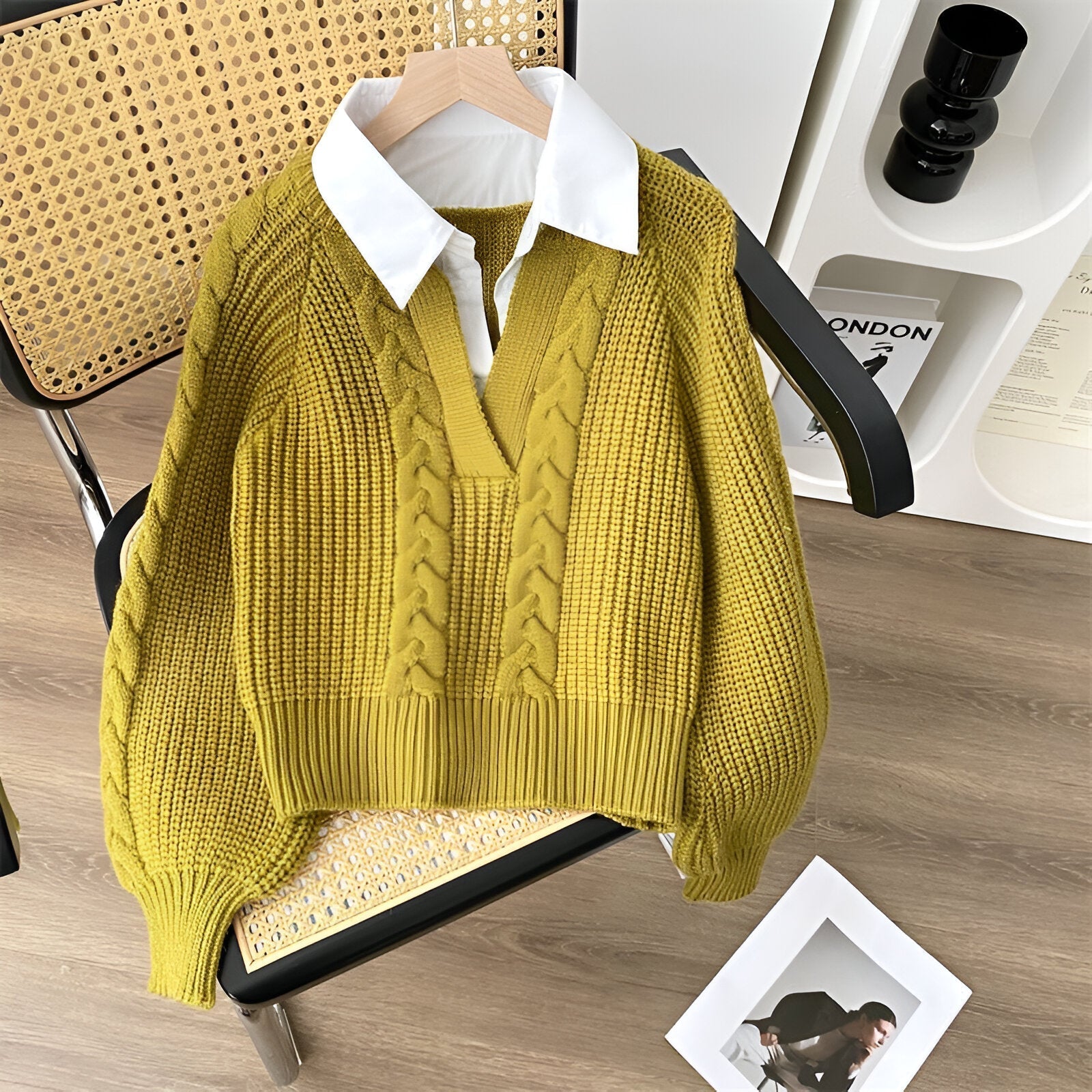 Cosima | Japanische Lazy Retro Design mit zwei Pullover für Frauen