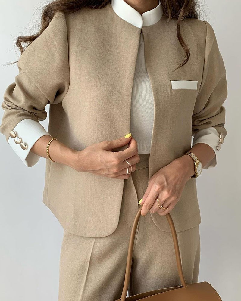 Malya | Legere Kurzjacke mit Colorblock-Design