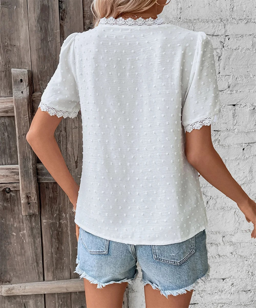 Bonafita Margje – Stilvolle V-Hals Bluse für Damen