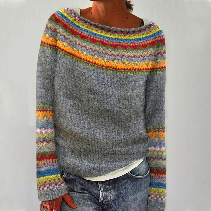 Zeitloser Retro-Strickpullover für Frauen