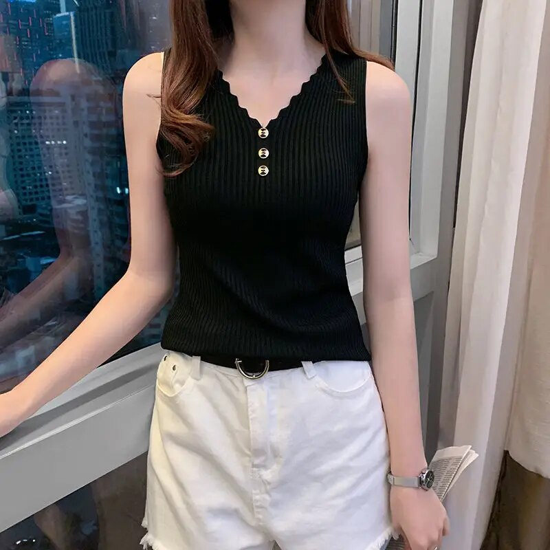 Liander - Damen Bluse mit V-Ausschnitt
