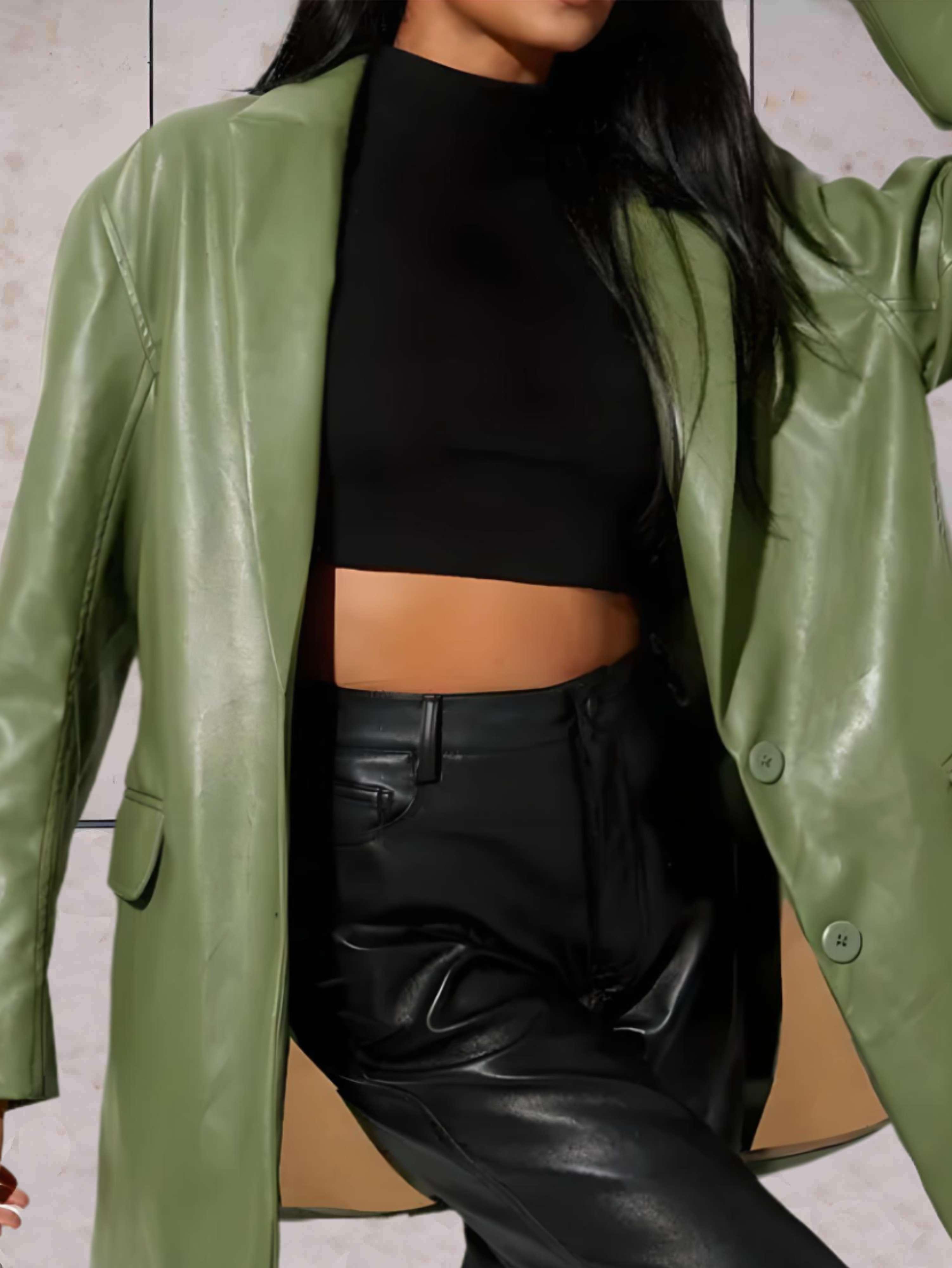 Aloisia - Elegante Damen-Lederjacke mit Reverskragen