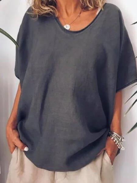 Freya | Oversized Leinen-T-Shirt für Damen