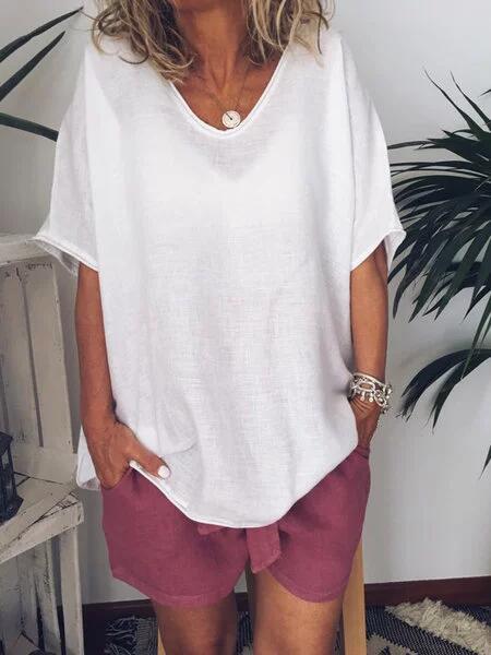 Freya | Oversized Leinen-T-Shirt für Damen