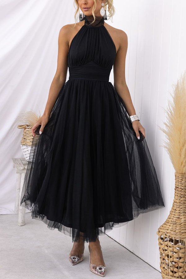 Helena | Elegantes Langes Kleid mit Bedecktem Rücken