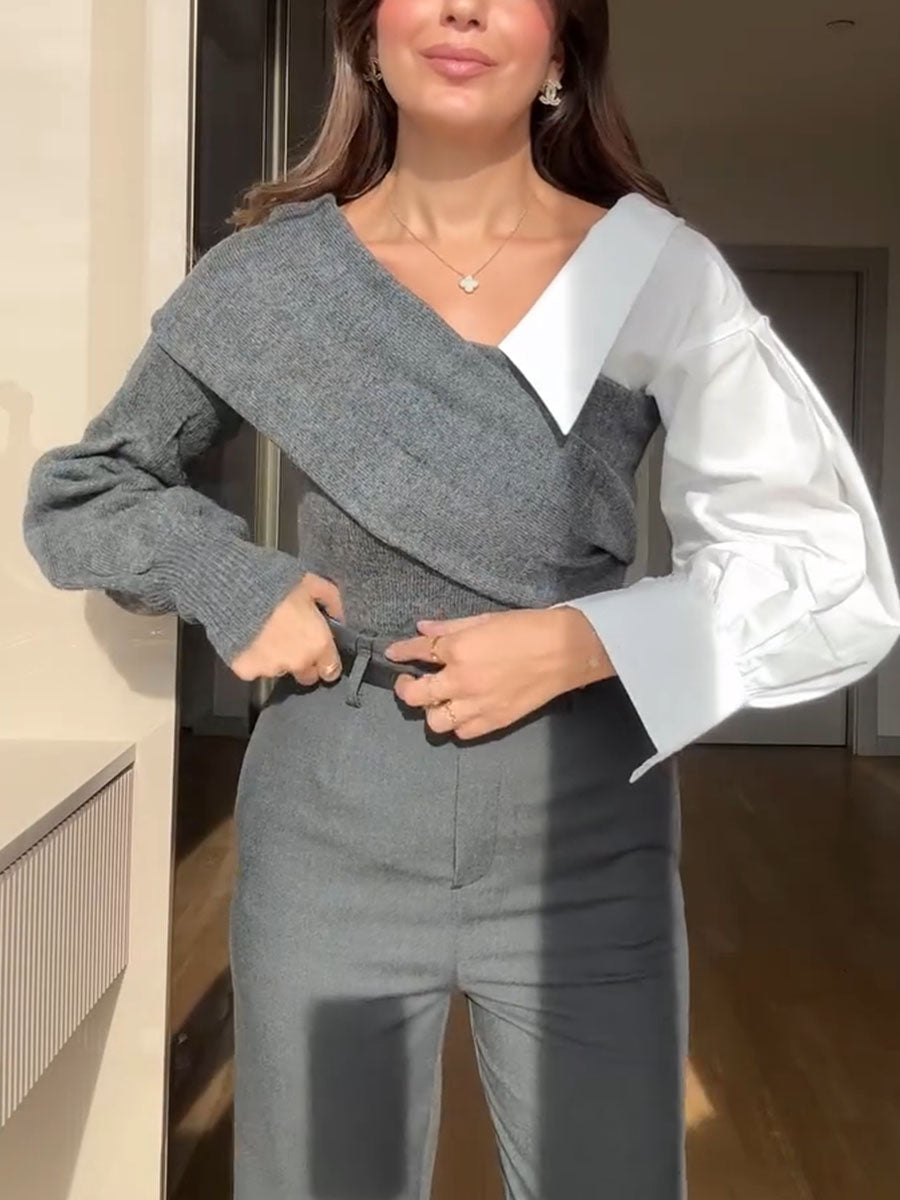 Vreneli - Damen Patchwork-Strickpullover