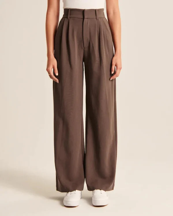Lia - Hochtaillierte Weite Damen Hosen