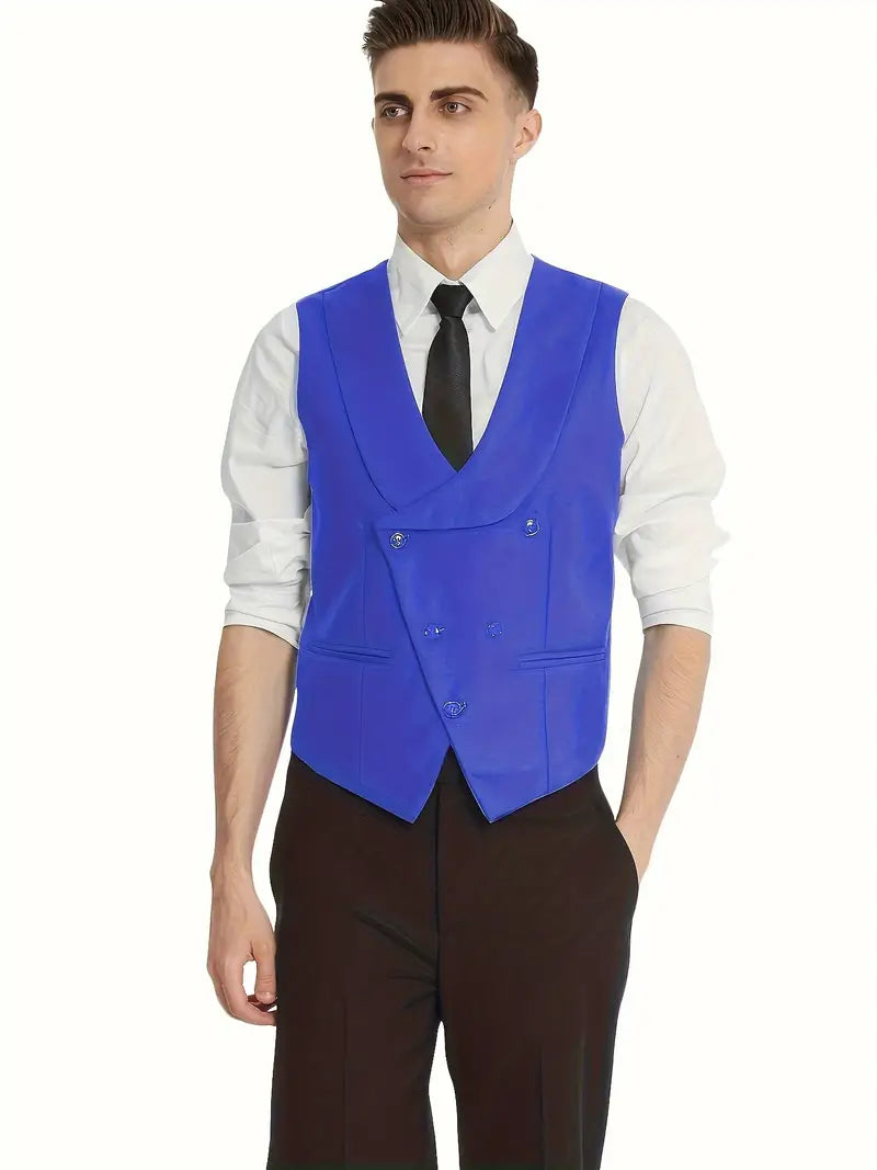 Formales 3-teiliges Anzug-Set Jacke, Weste mit schrägem Revers, Hose