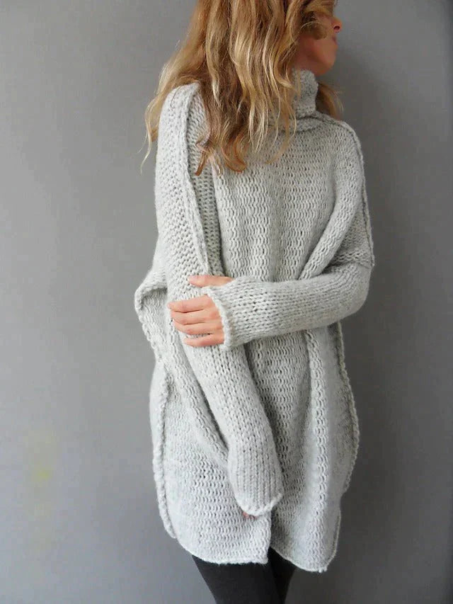 Gisela - Graue Gestrickter Pullover für Frauen