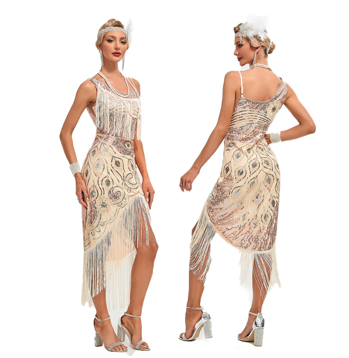 Rosa Maxi Kleid | Elegantes ärmelloses langes Kleid mit goldenem Blumenmuster