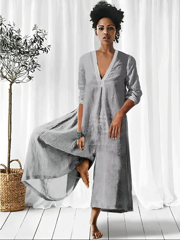 Savannah - Weitbeiniger lässiger Jumpsuit