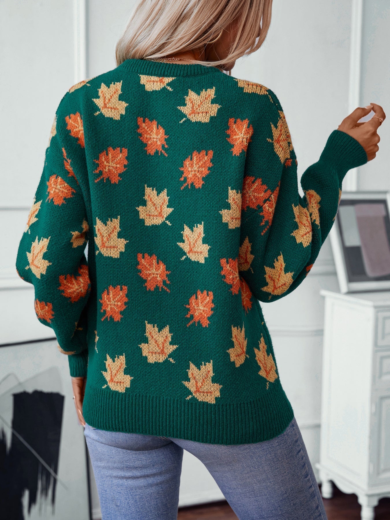 Keno | Gemütlicher Pullover mit Ahornblatt-Muster