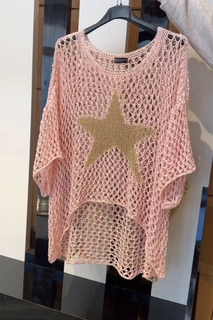 Milly | Transparenter Pullover mit Sternenmuster