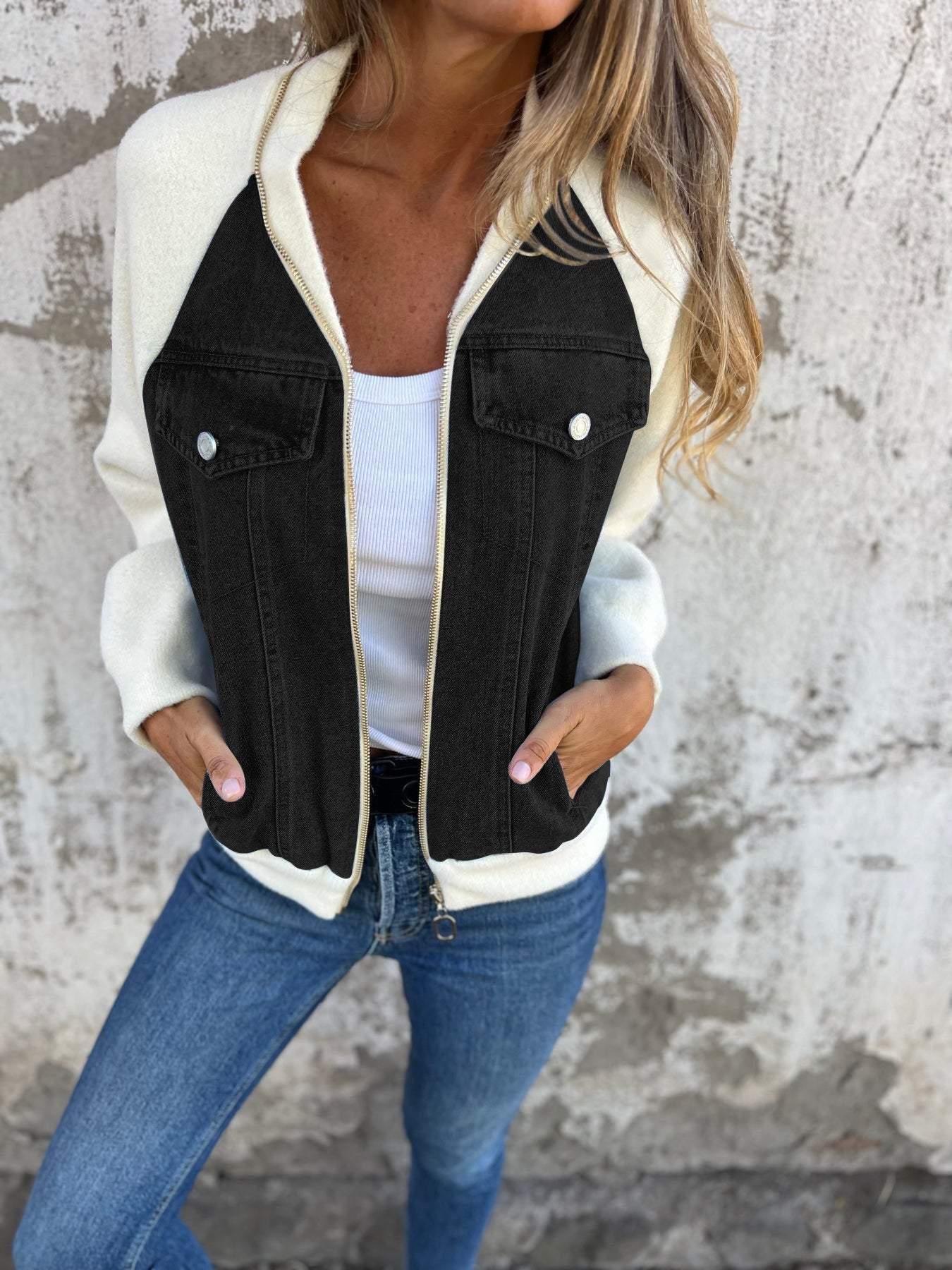 Weiche Reißverschlussjacke für Damen