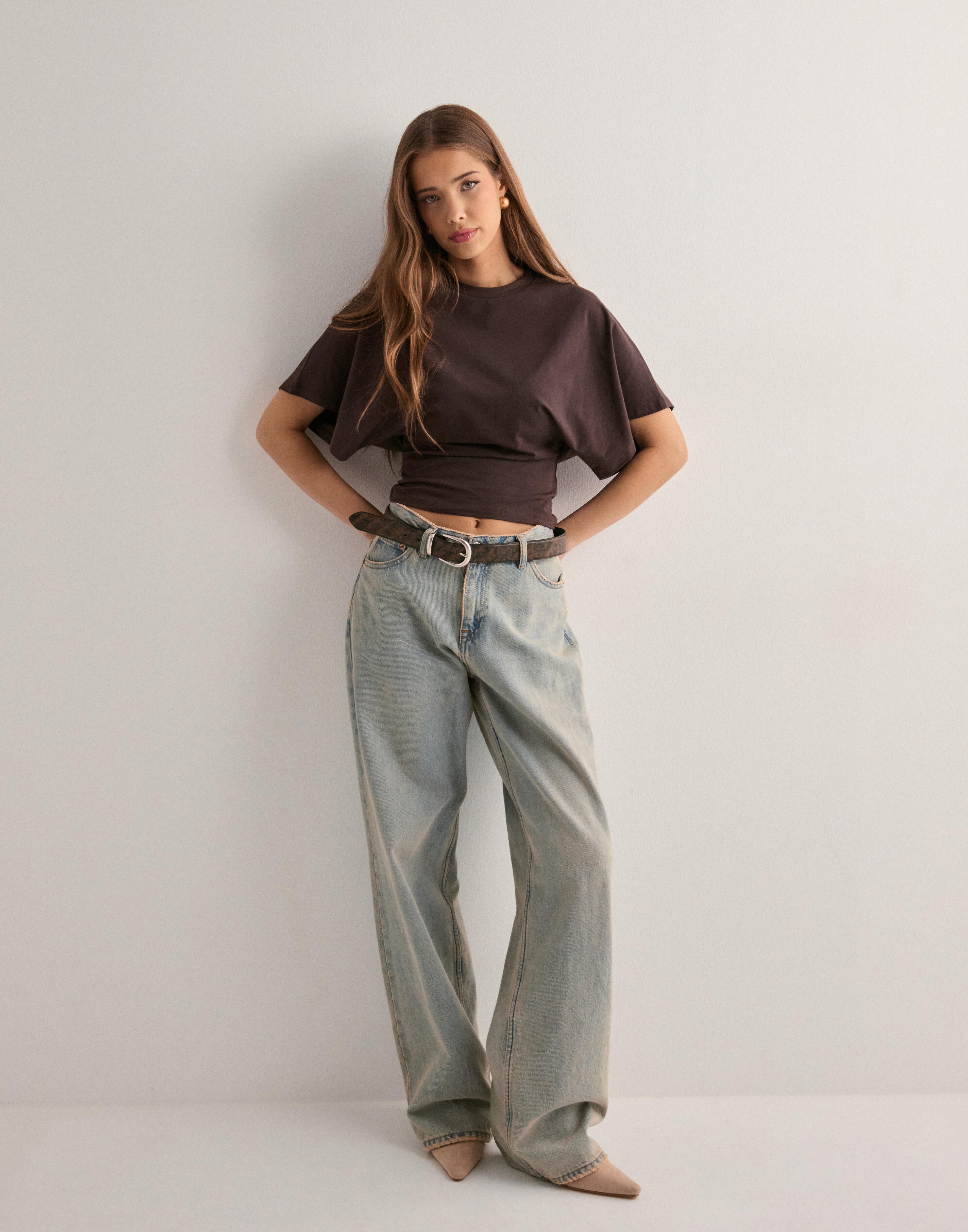 Kurzarm-Crop-Top | Weite Ärmel & Taillenbetonung | Trendbewusst & Lässig
