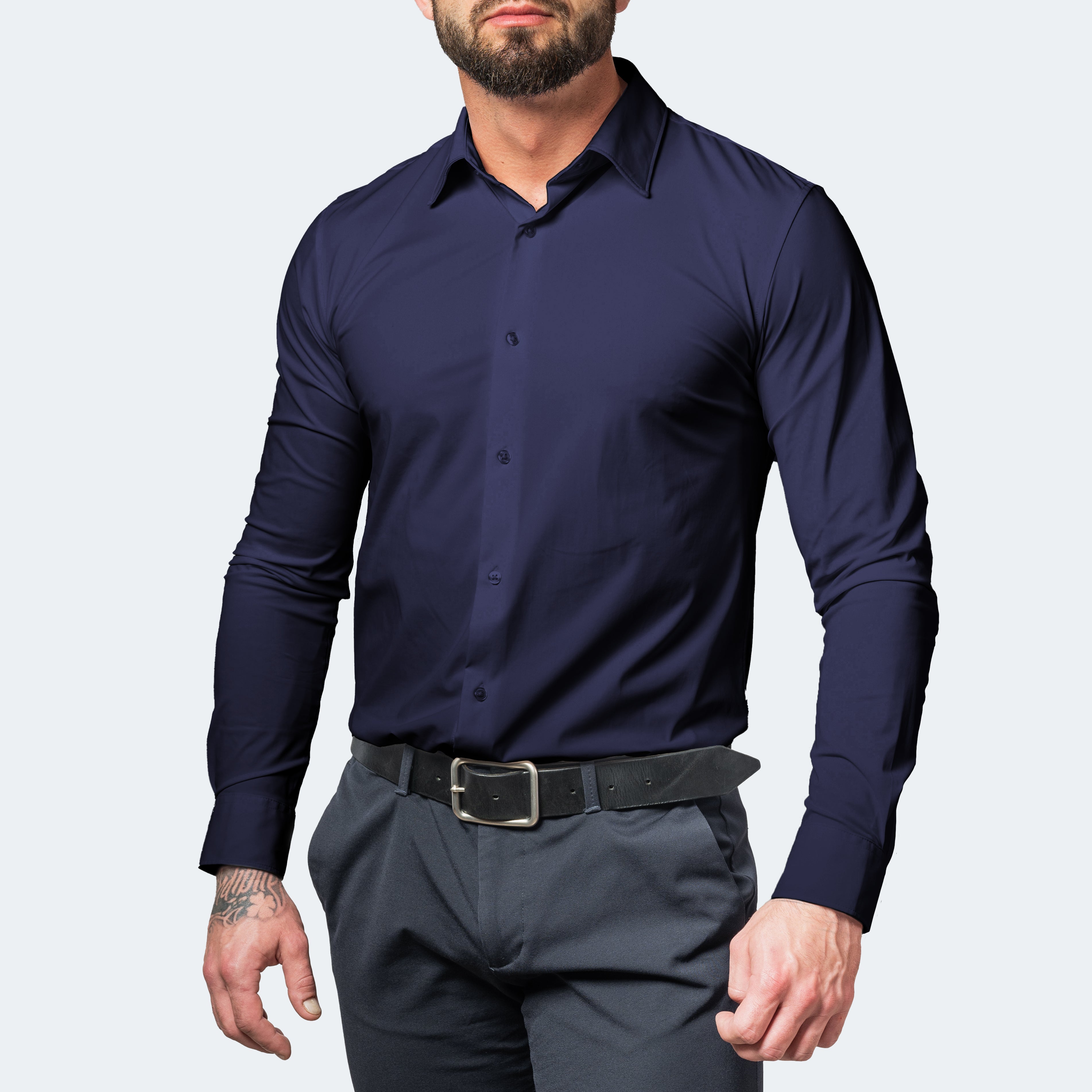 Jeremie Herren-Stretchhemd – Knitterfreies Business-Hemd für perfekten Komfort