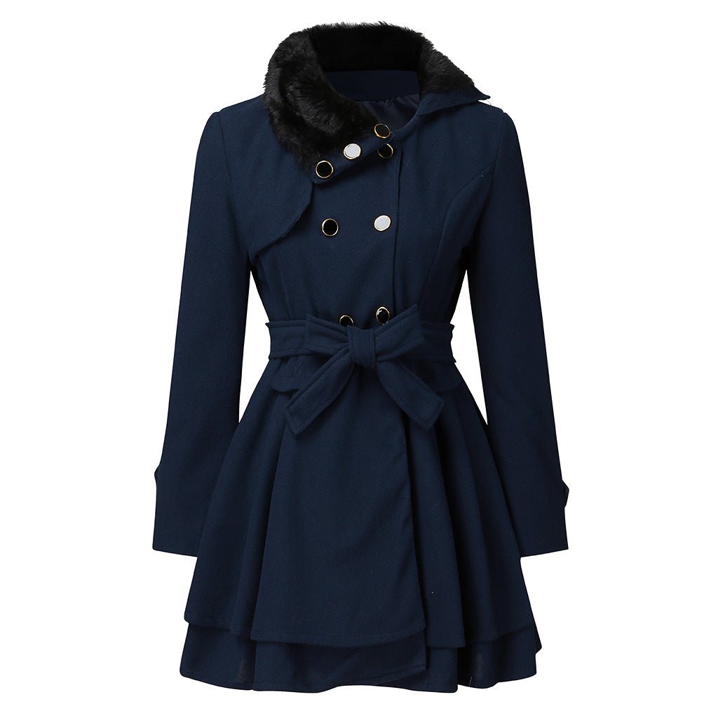 Emma | Elegante Jacke mit Kunstfellkragen