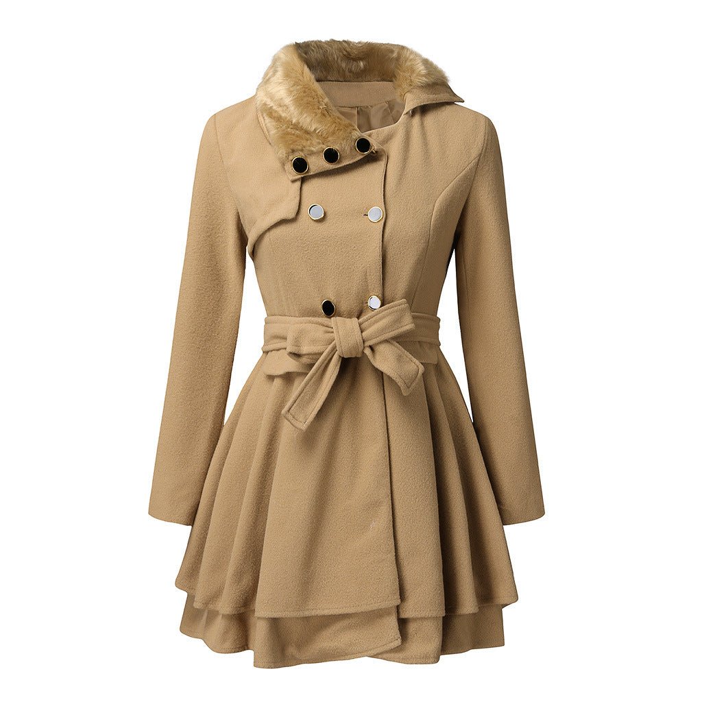 Emma | Elegante Jacke mit Kunstfellkragen