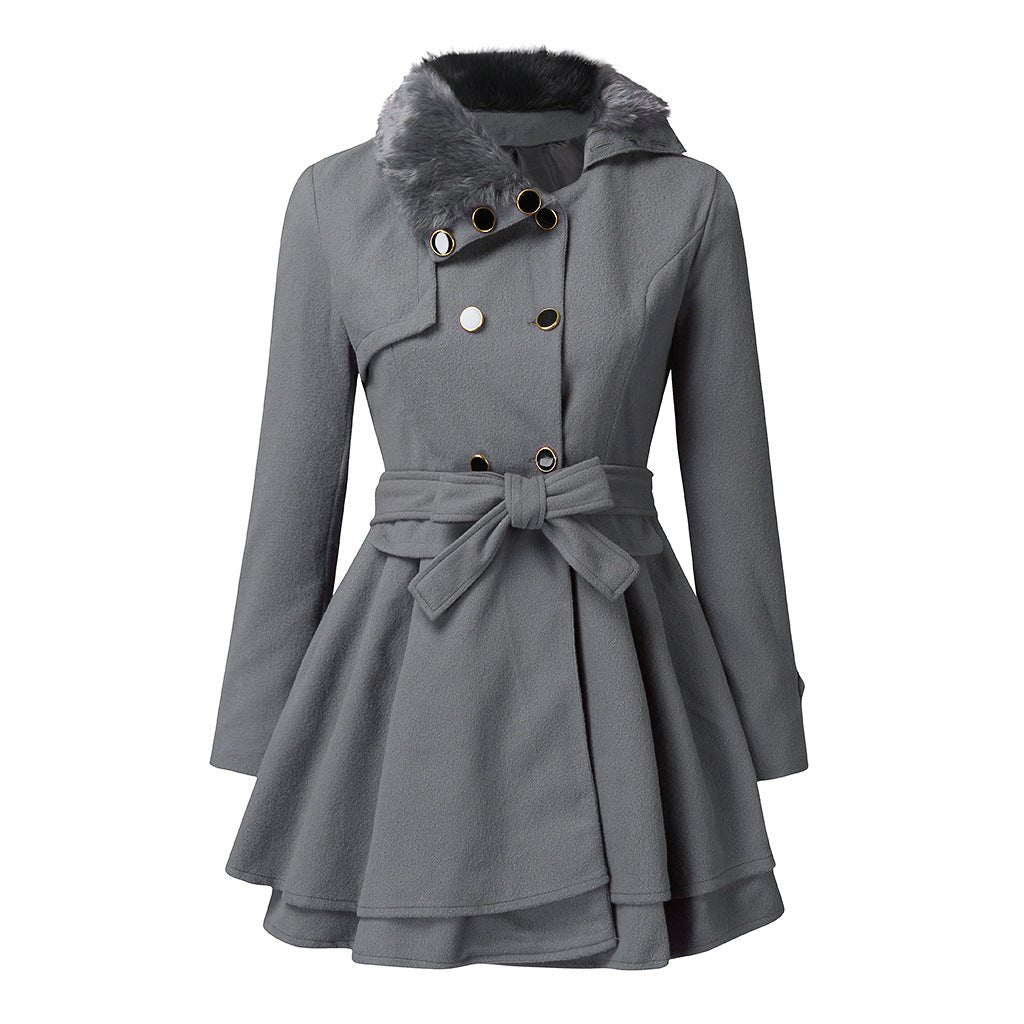 Emma | Elegante Jacke mit Kunstfellkragen