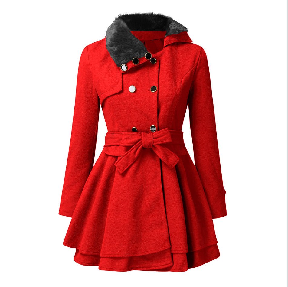 Emma | Elegante Jacke mit Kunstfellkragen