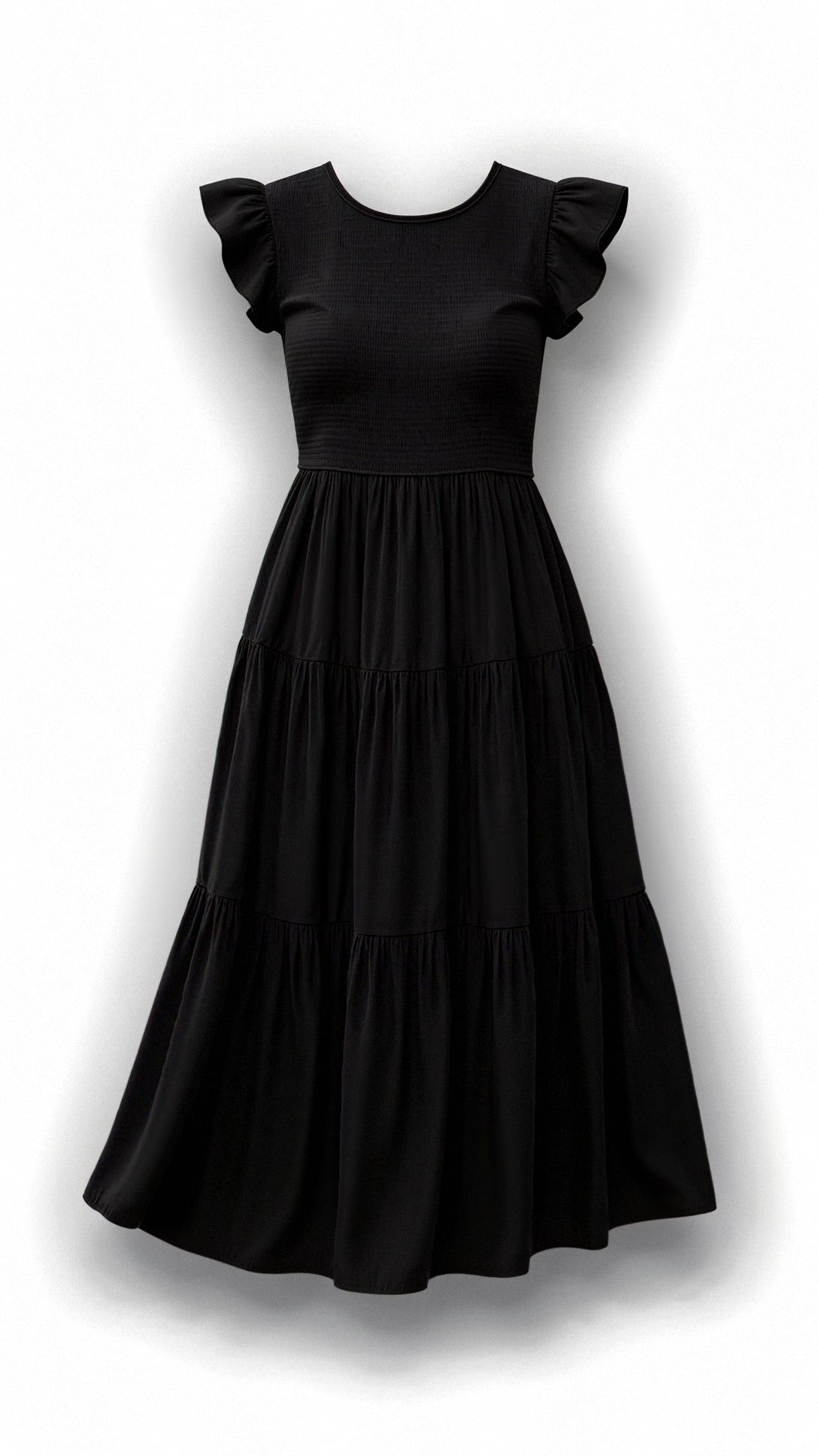 Midikleid mit Gesmoktem Design von Leni