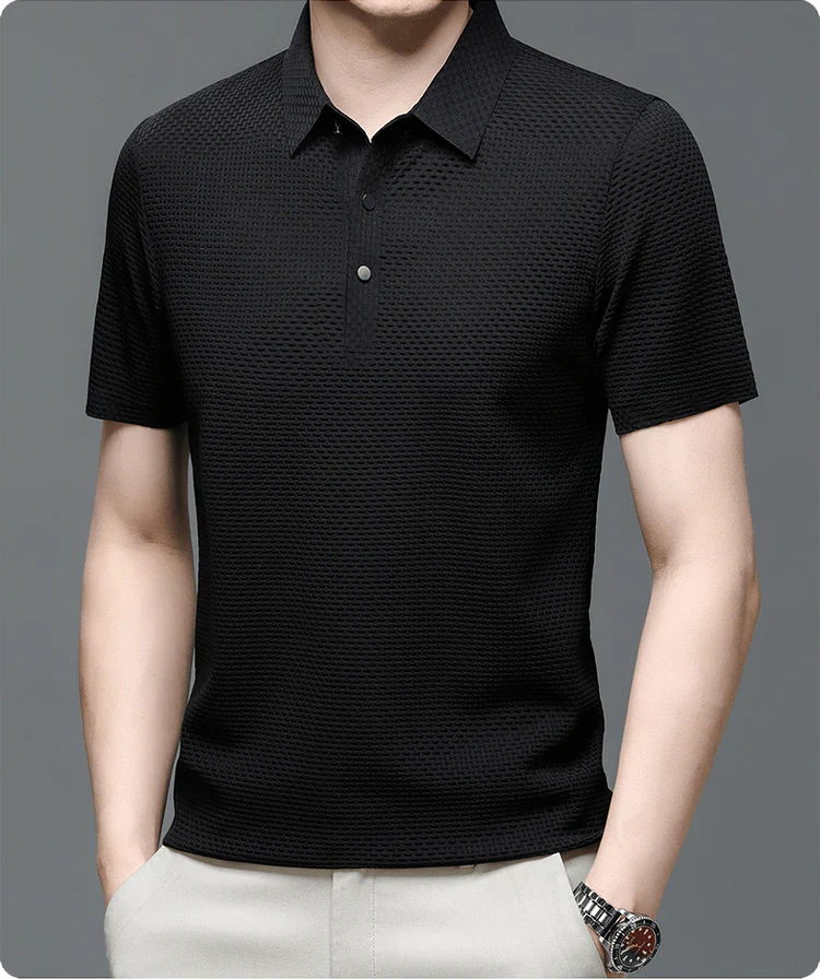 Elegantes Herren Mesh Polo Shirt – Atmungsaktives Poloshirt für Freizeit und Business