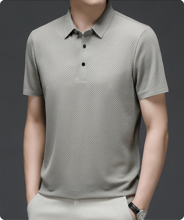 Elegantes Herren Mesh Polo Shirt – Atmungsaktives Poloshirt für Freizeit und Business