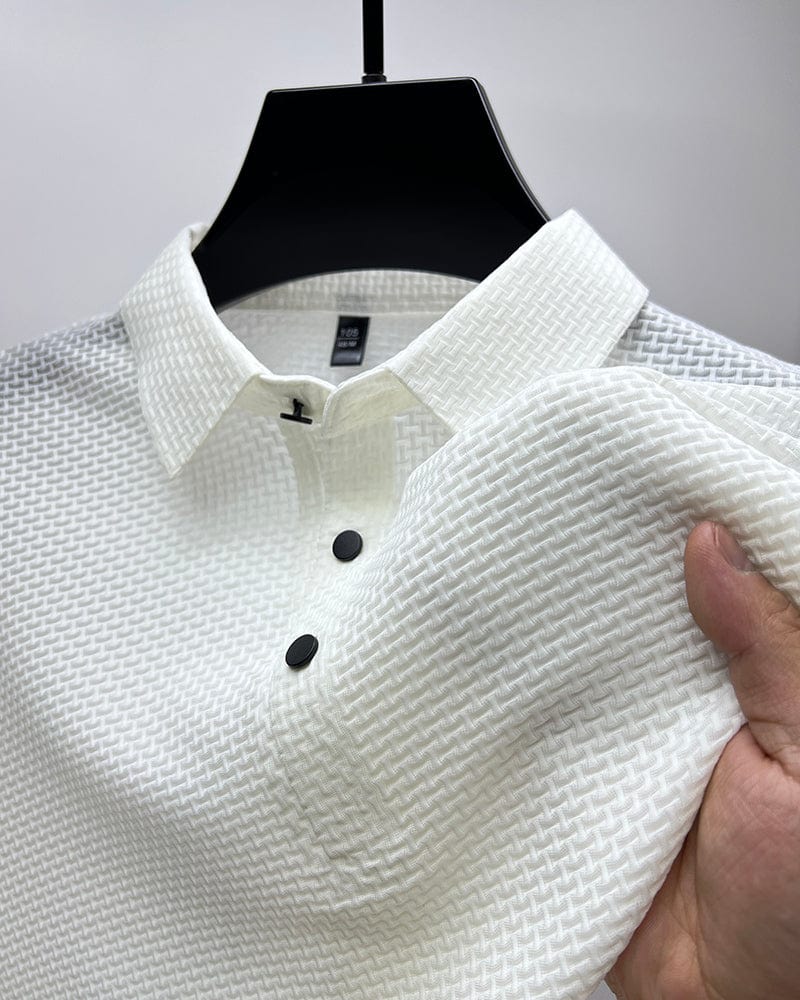 Elegantes Herren Mesh Polo Shirt – Atmungsaktives Poloshirt für Freizeit und Business