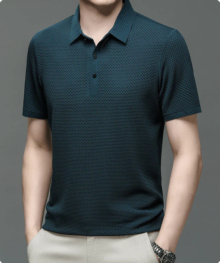 Elegantes Herren Mesh Polo Shirt – Atmungsaktives Poloshirt für Freizeit und Business