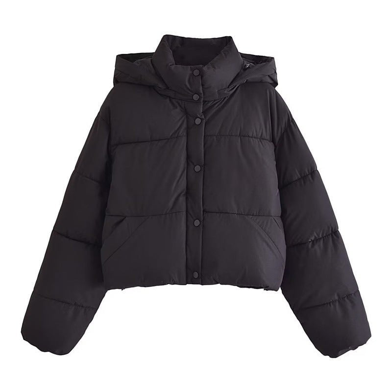 Rubyanne Kapuzen-Pufferjacke Gekürzt