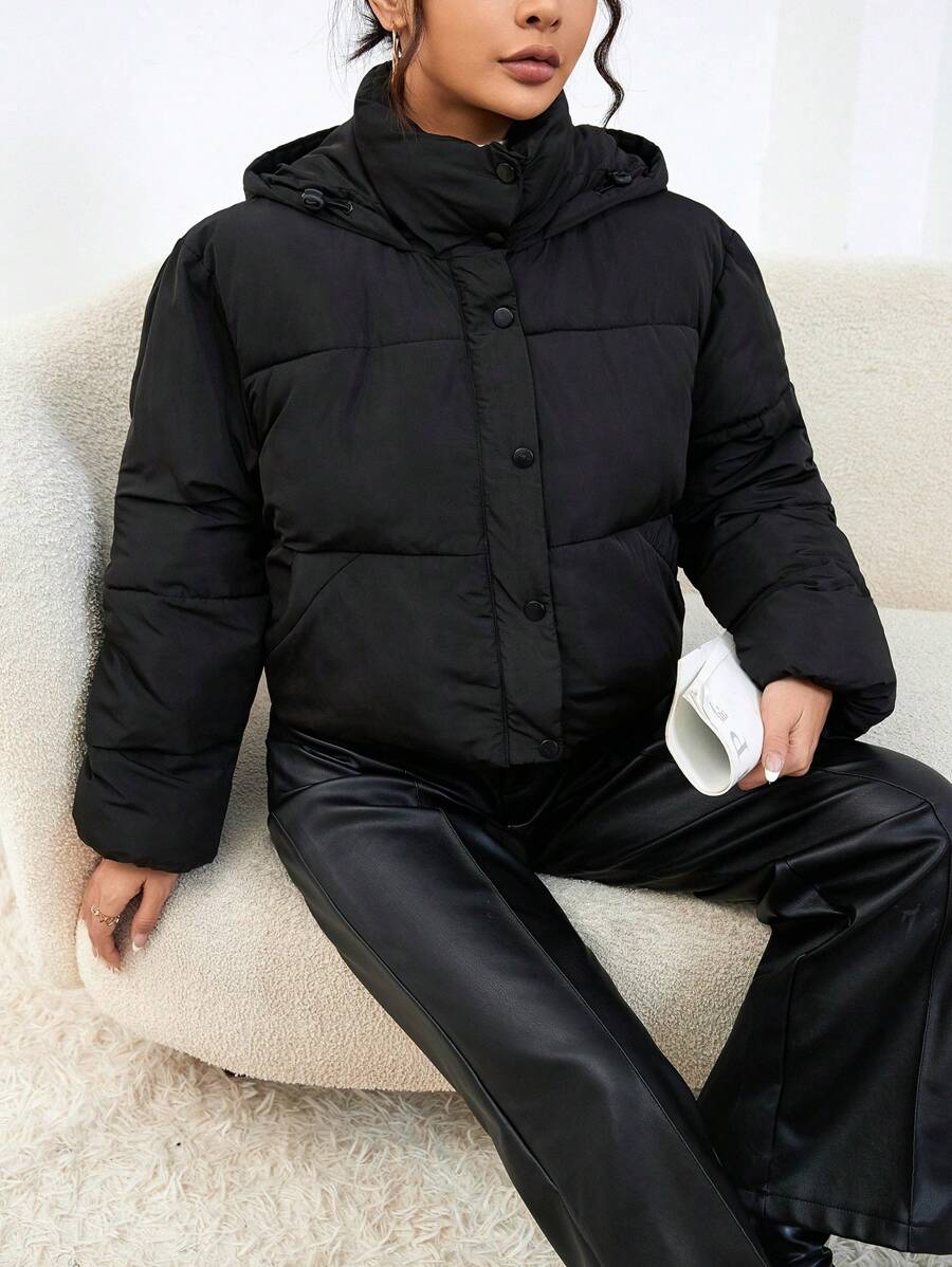 Rubyanne Kapuzen-Pufferjacke Gekürzt
