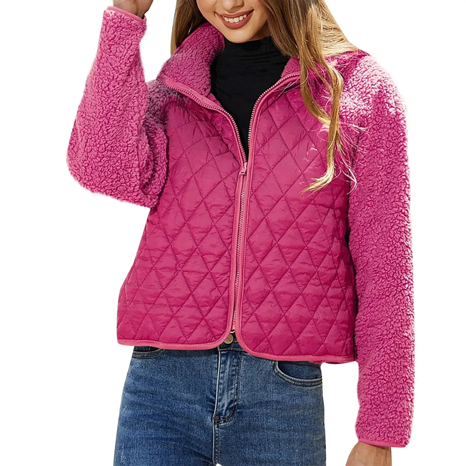 Winslet Fleece-Jacke mit Steppdesign