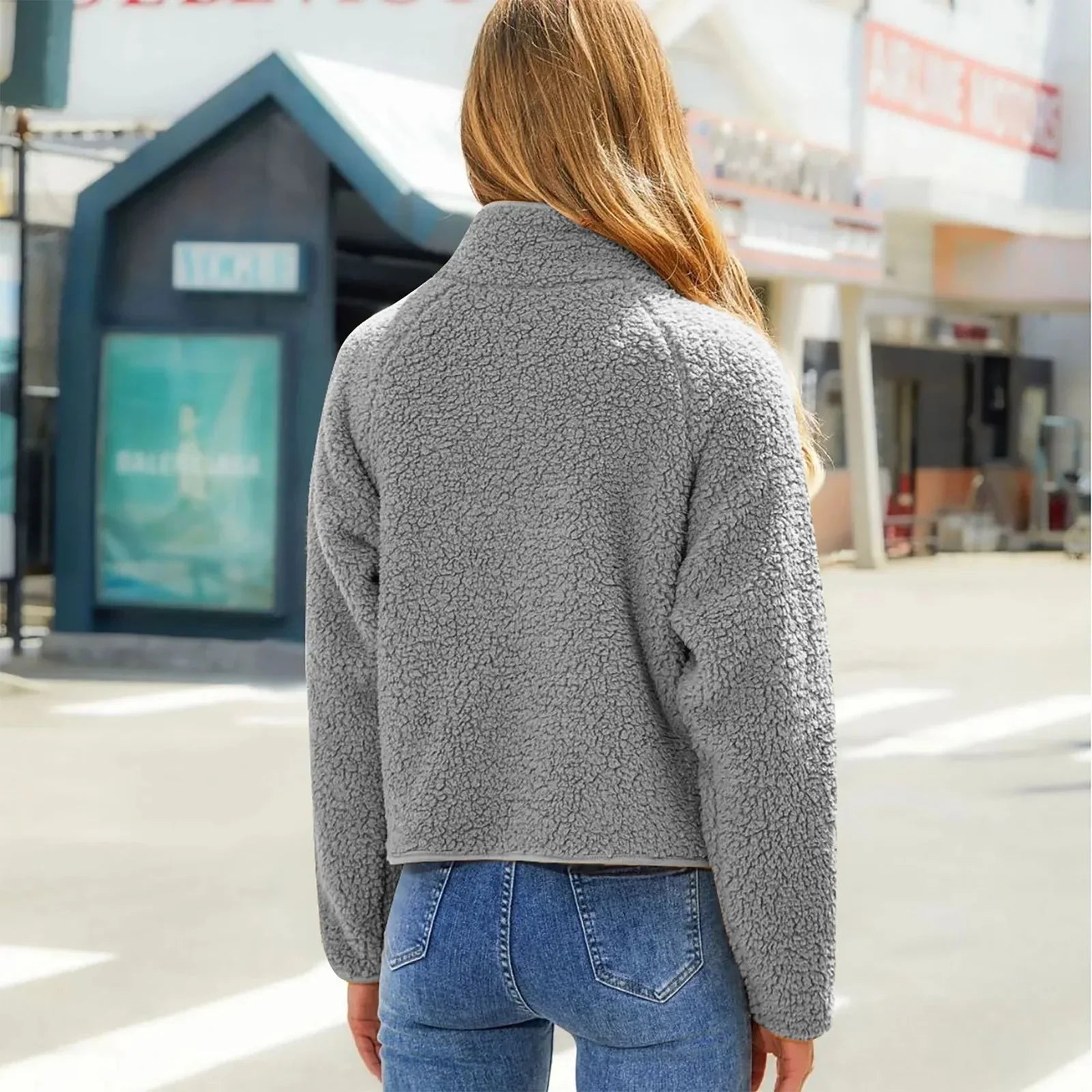Winslet Fleece-Jacke mit Steppdesign