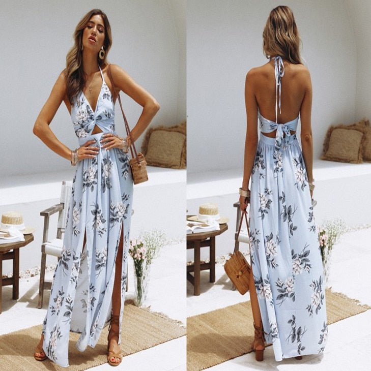Yasmin Boho Maxikleid mit Zweischlitz