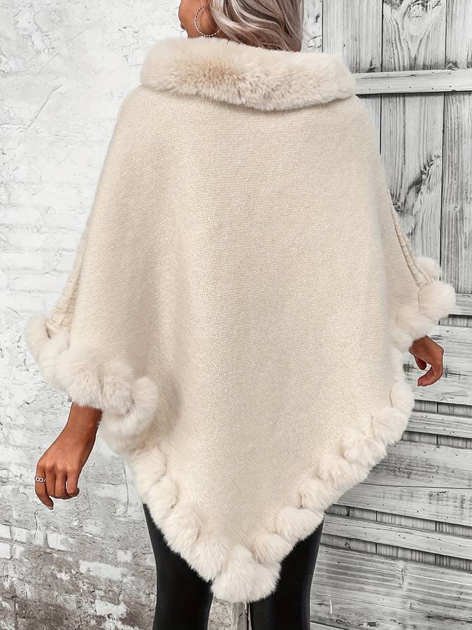 Kunstfellkragen Poncho von Zarina