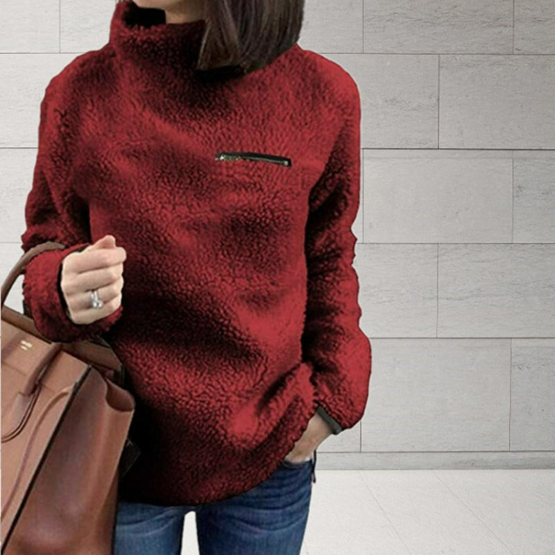 Ludgere | Winter Super weich und bequem solide Farbe Rollkragenpullover Frauen