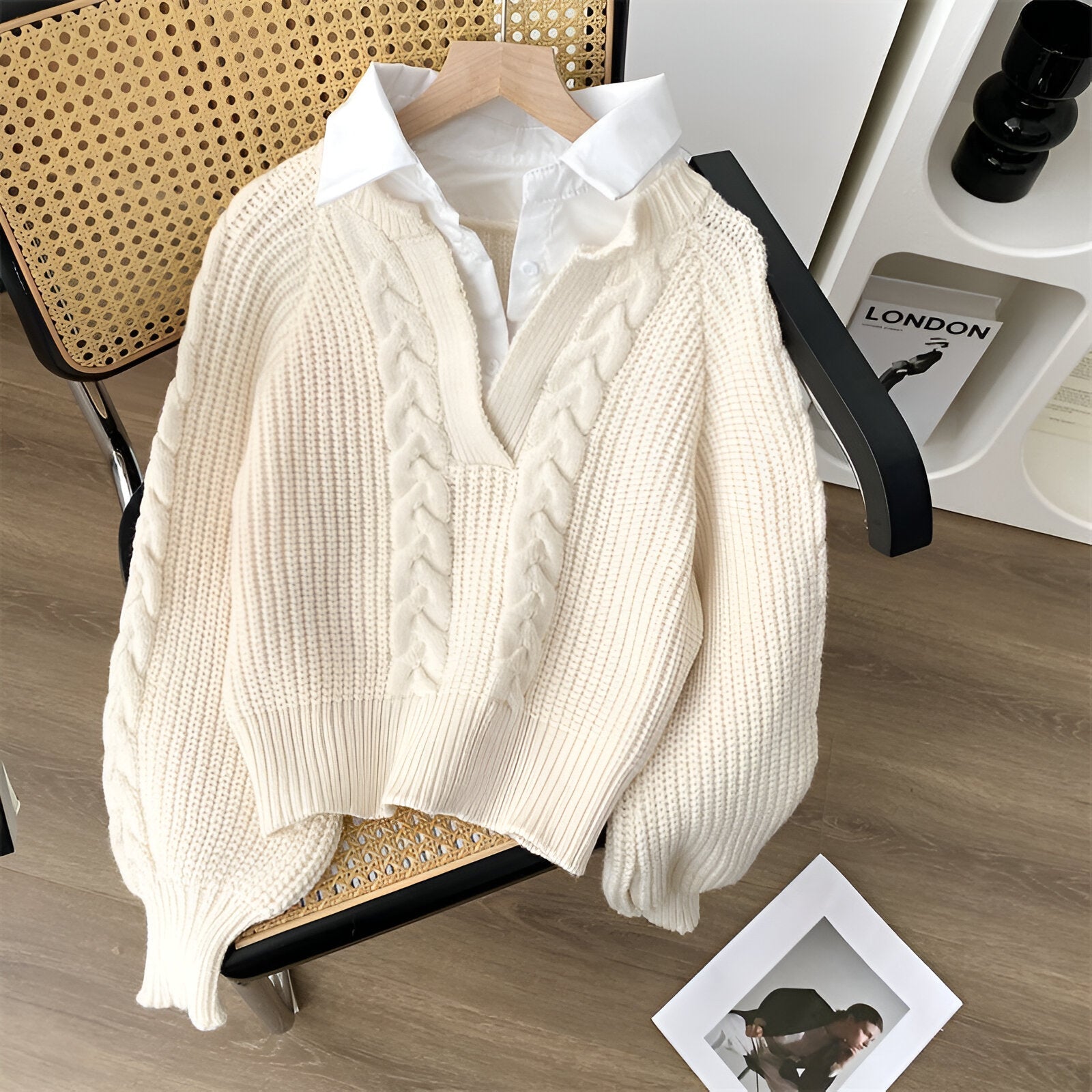 Cosima | Japanische Lazy Retro Design mit zwei Pullover für Frauen