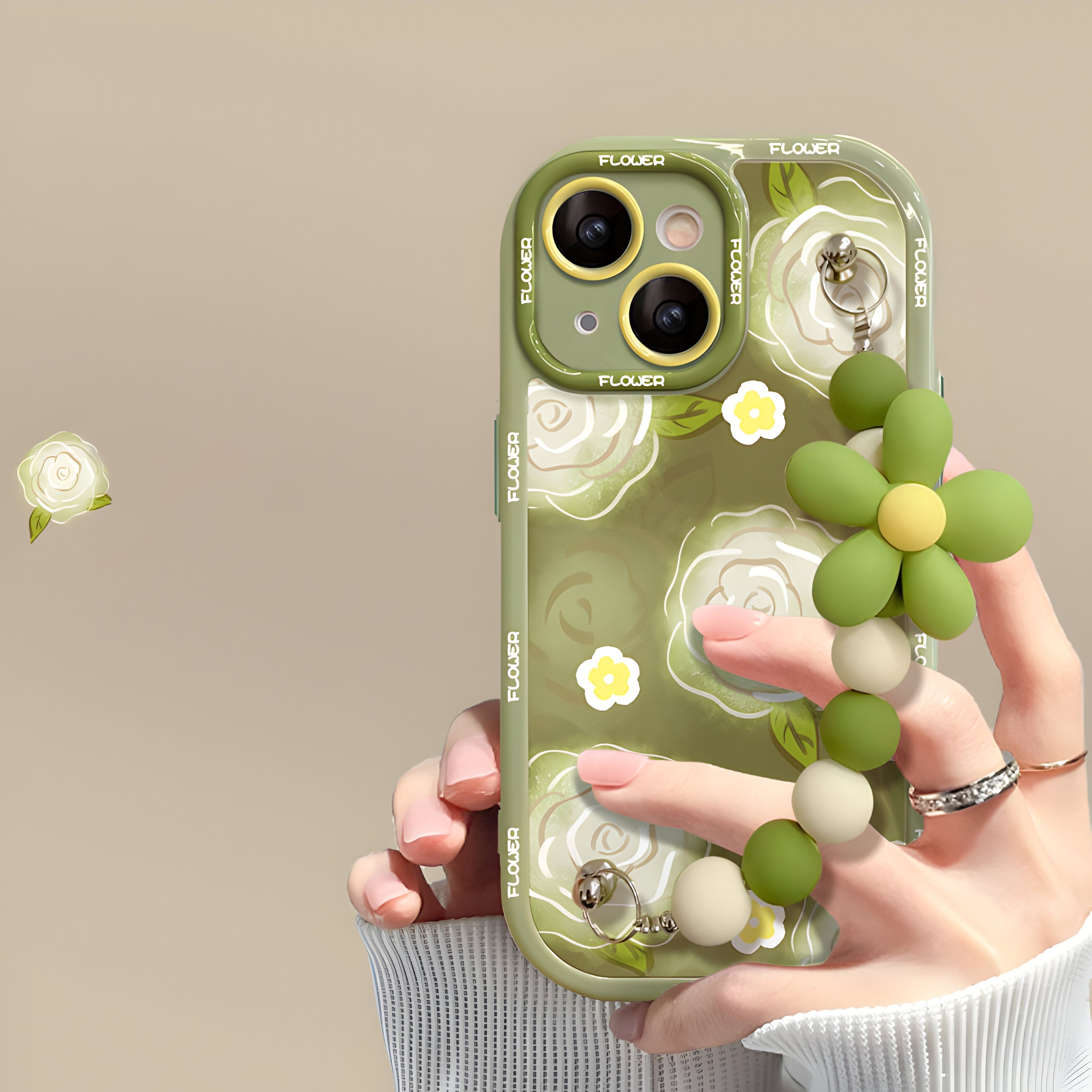 Brenda – iPhone-Hülle mit grünem Rosengarten