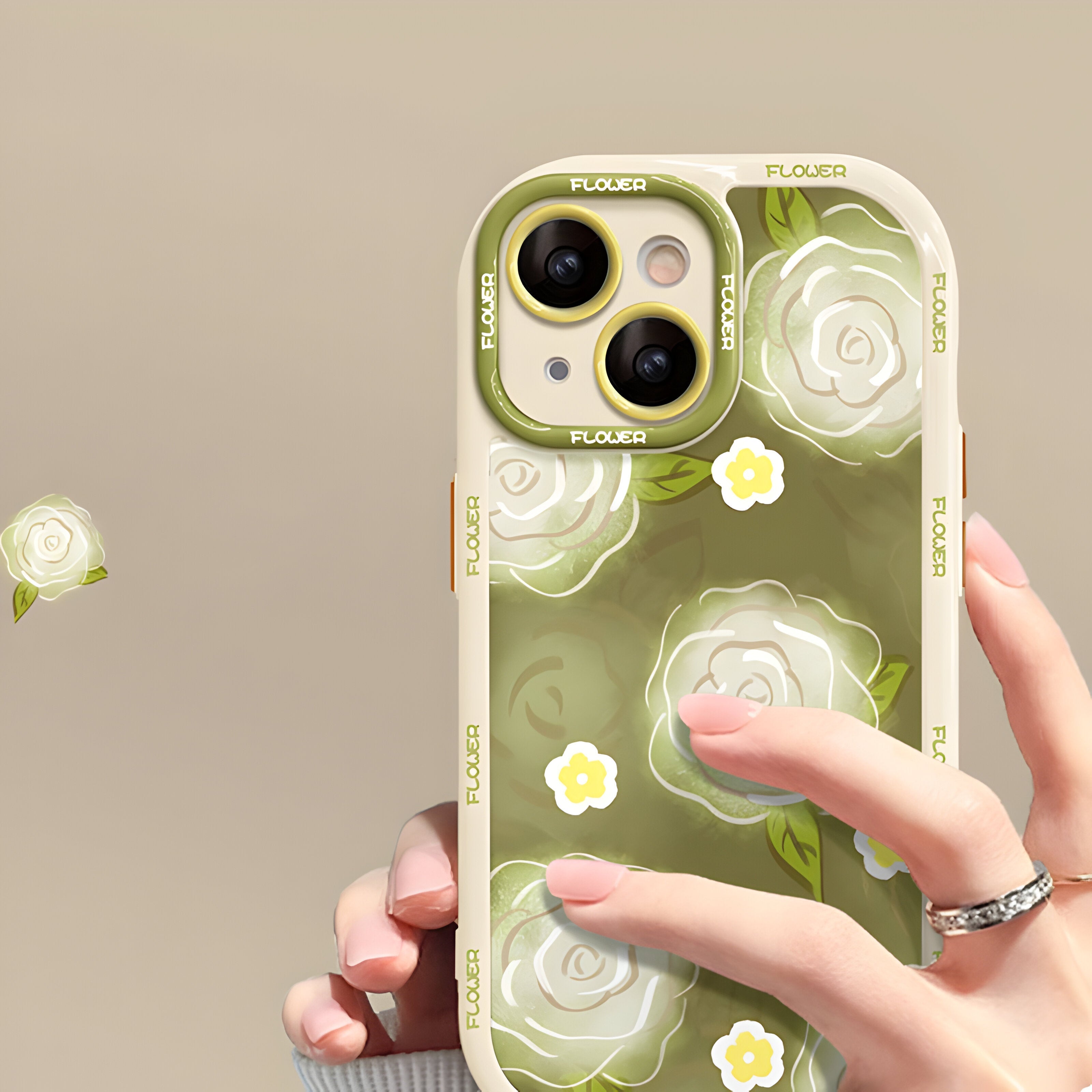 Brenda – iPhone-Hülle mit grünem Rosengarten