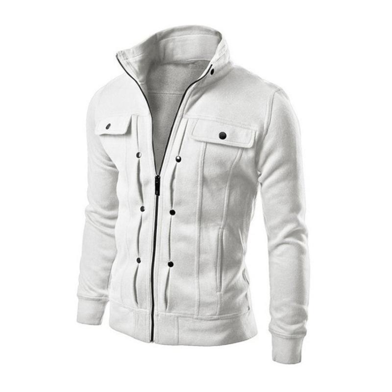 Herren-Stehkragenjacke mit Brusttaschen